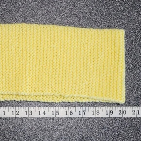 Neck Warmer Scarf Knitted Crochet Loop Yellow Hand Made - Picture 5 of 5